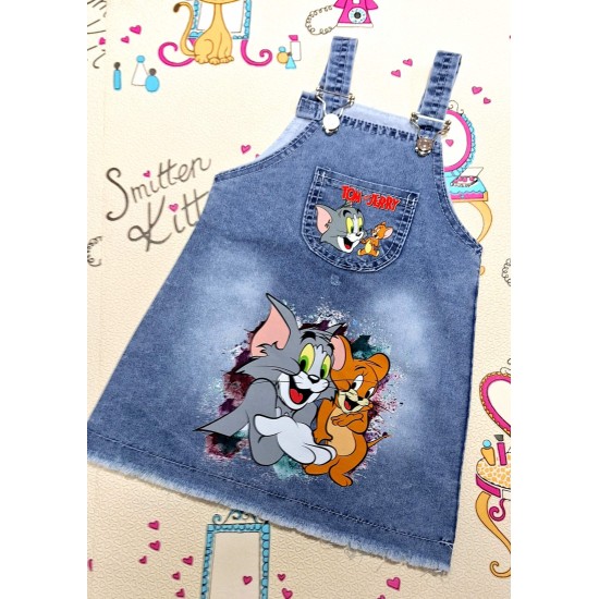 Детски дънков сукман с Том и Джери Детски дънков сукман с Том и Джери