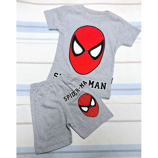 Детски летен комплект в сиво със Спайдърмен Детски летен комплект в сиво със Спайдърмен