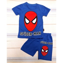 Детски летен комплект в синьо със Спайдърмен Детски летен комплект в синьо със Спайдърмен