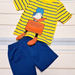 Бебешки летен комплект с 3Д апликация и пате Бебешки летен комплект с 3Д апликация и пате