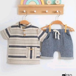 Бебешки комплект от блуза и къси панталонки МОНИ Бебешки комплект от блуза и къси панталонки МОНИ