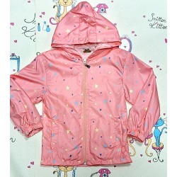 Детско пролетно лятно яке ветровка в розов корал Звездички Детско пролетно лятно яке ветровка в розов корал Звездички