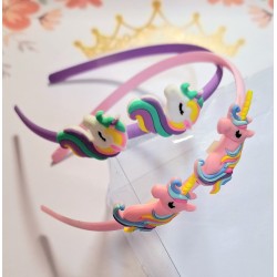 Комплект от 2 диадеми с Еднорози в розово и лилаво Комплект от 2 диадеми с Еднорози в розово и лилаво