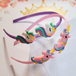 Комплект от 2 диадеми с Еднорози в розово и лилаво Комплект от 2 диадеми с Еднорози в розово и лилаво