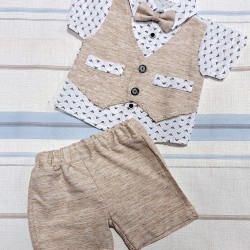 Елегантен детски летен комплект с елек и папионка  Джентълмен