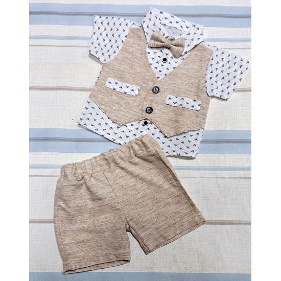 Елегантен детски летен комплект с елек и папионка ,,Джентълмен