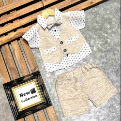 Елегантен детски летен комплект с елек и папионка Джентълмен Елегантен детски летен комплект с елек и папионка Джентълмен