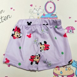 Детски къси панталонки в лилаво с Мини Маус