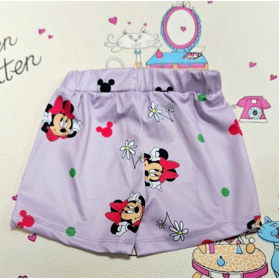 Детски къси панталонки в лилаво с Мини Маус