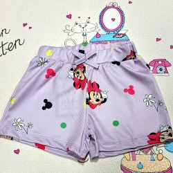 Детски къси панталонки в лилаво с Мини Маус