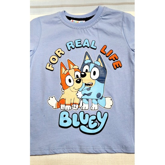 Детска лятна тениска в синьо с Блуи