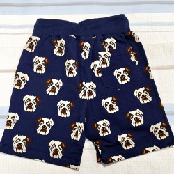 Детски тъмносини къси панталони с Кучета