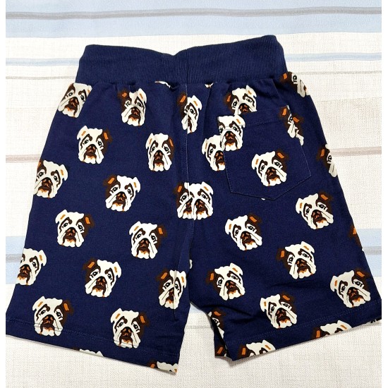 Детски тъмносини къси панталони с Кучета