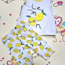 Бебешки летен комплект Лимончета Бебешки летен комплект Лимончета