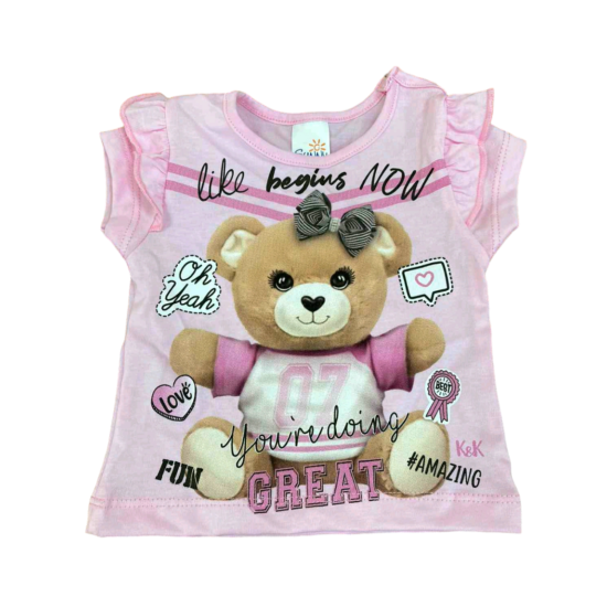 Бебешка блуза в розово ,,BABY BEAR