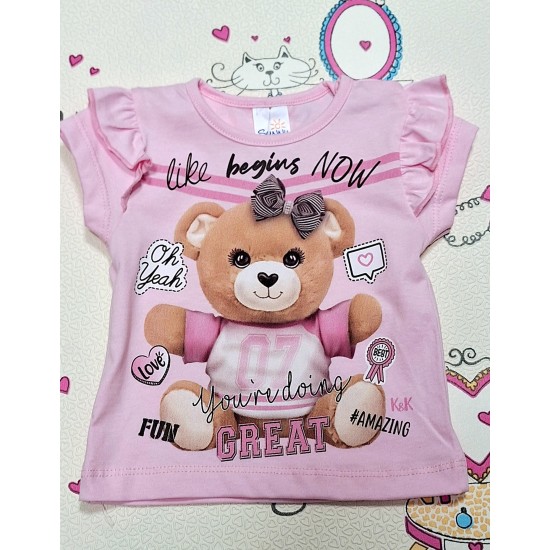 Бебешка блуза в розово BABY BEAR Бебешка блуза в розово BABY BEAR
