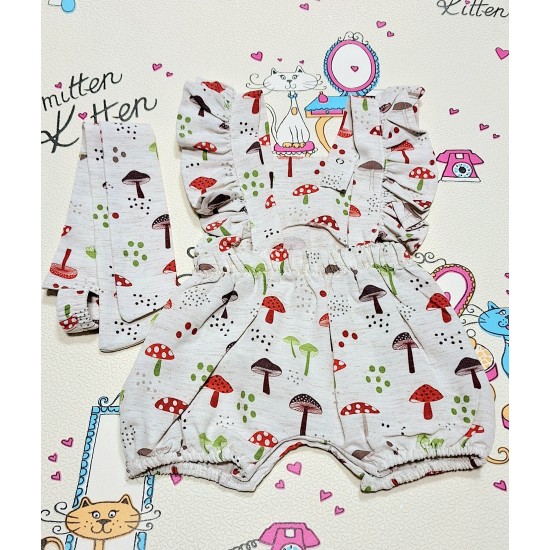 Луксозен бебешки ромпър ,,Гъбките