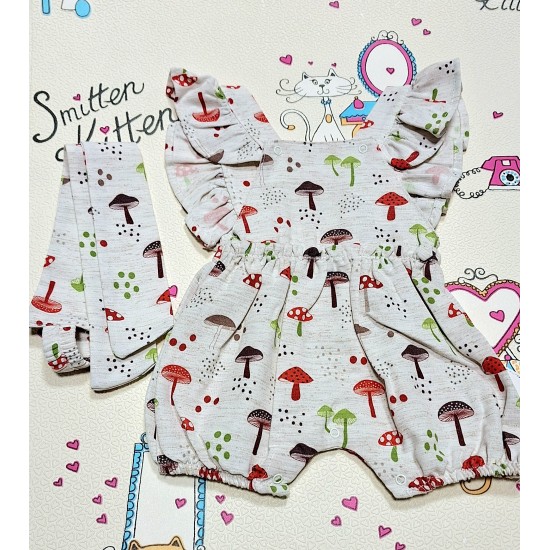 Луксозен бебешки ромпър ,,Гъбките