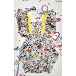 Луксозно бебешко боди  с шнола  ПЕПЕРУДИ