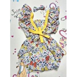 Луксозно бебешко боди с шнола ПЕПЕРУДИ Луксозно бебешко боди с шнола ПЕПЕРУДИ