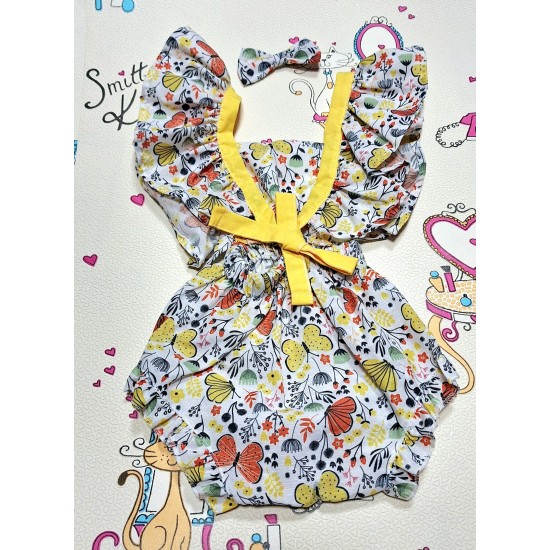 Луксозно бебешко боди с шнола ,,ПЕПЕРУДИ Луксозно бебешко боди с шнола ,,ПЕПЕРУДИ