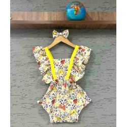 Луксозно бебешко боди  с шнола  ПЕПЕРУДИ