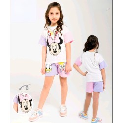Детски летен комплект с Мини Маус и Дейзи с къси панталонки