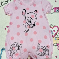 Бебешки летен ромпър в розово на точки Сърничката Бамби Бебешки летен ромпър в розово на точки Сърничката Бамби