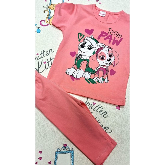Детски летен комплект в розово със Скай и Еверест от Пес Патрул Детски летен комплект в розово със Скай и Еверест от Пес Патрул