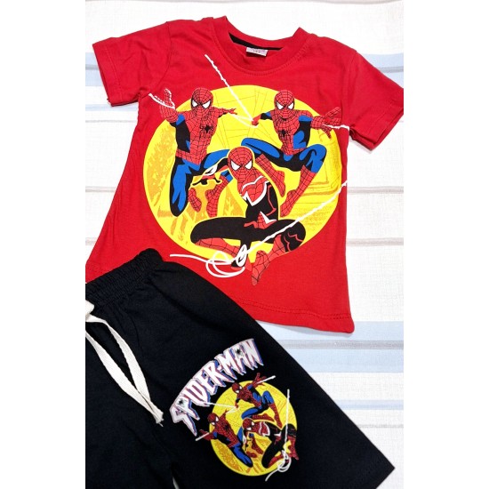 Детски летен комплект ,,Спайдърмен'' в червено Детски летен комплект ,,Спайдърмен'' в червено