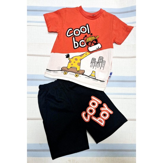 Детски летен комплект с жирафче ,,COOL BOY