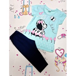 Детски летен комплект с клин на цветя ,,СЪРНИЧКА