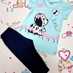 Детски летен комплект с клин на цветя ,,СЪРНИЧКА Детски летен комплект с клин на цветя ,,СЪРНИЧКА