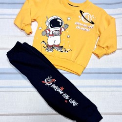 Детски комплект с жълта блуза КОСМОНАВТ Детски комплект с жълта блуза КОСМОНАВТ