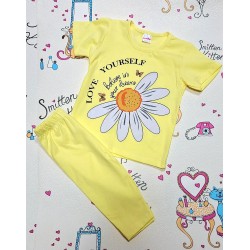 Детски летен комплект в жълто ,,Маргаритка Детски летен комплект в жълто ,,Маргаритка