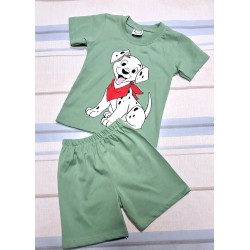 Детски летен комплект в зелено ,,Далматинец