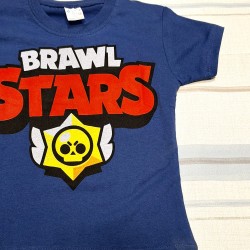 Детска лятна тениска в тъмносиньо Brawl Stars Детска лятна тениска в тъмносиньо Brawl Stars