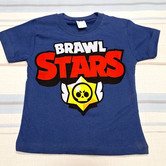 Детска лятна тениска в тъмносиньо ,,Brawl Stars