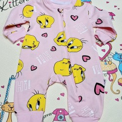 Бебешки гащеризон в розово с Туити с цип Бебешки гащеризон в розово с Туити с цип