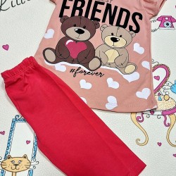 Детски летен комплект с тениска и клин Мечетата Детски летен комплект с тениска и клин Мечетата