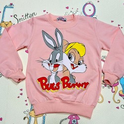 Детска блуза в розово с Бъгс Бъни и Лола Бъни Детска блуза в розово с Бъгс Бъни и Лола Бъни