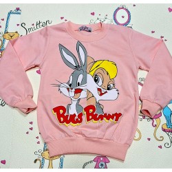 Детска блуза в розово с Бъгс Бъни и Лола Бъни Детска блуза в розово с Бъгс Бъни и Лола Бъни
