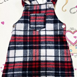 Бебешки сукман в синьо-червено каре Бебешки сукман в синьо-червено каре