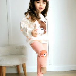 Детски комплект с мече от обръщащи се пайети Детски комплект с мече от обръщащи се пайети