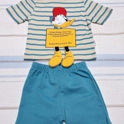 Детски летен комплект с пате с 3Д апликация