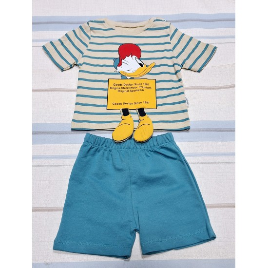 Детски летен комплект с пате с 3Д апликация