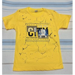 Детска лятна тениска в жълто ,,CITY