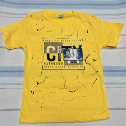 Детска лятна тениска в жълто ,,CITY Детска лятна тениска в жълто ,,CITY
