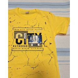Детска лятна тениска в жълто ,,CITY Детска лятна тениска в жълто ,,CITY