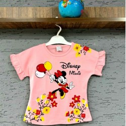 Детска блуза в розово с къдрички  Мини с балони